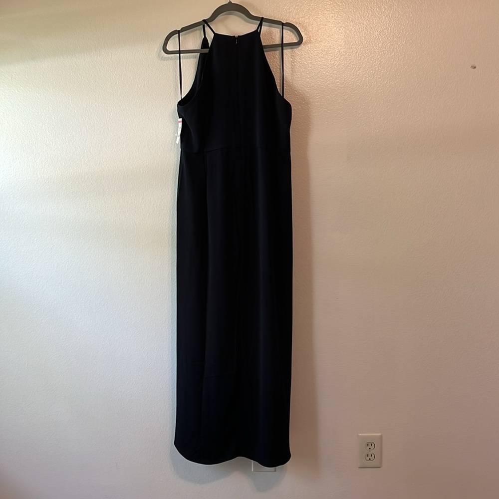 SHONA JOY: Core High Neck Ruched Navy Dress (NWT) - Picture 9 of 10